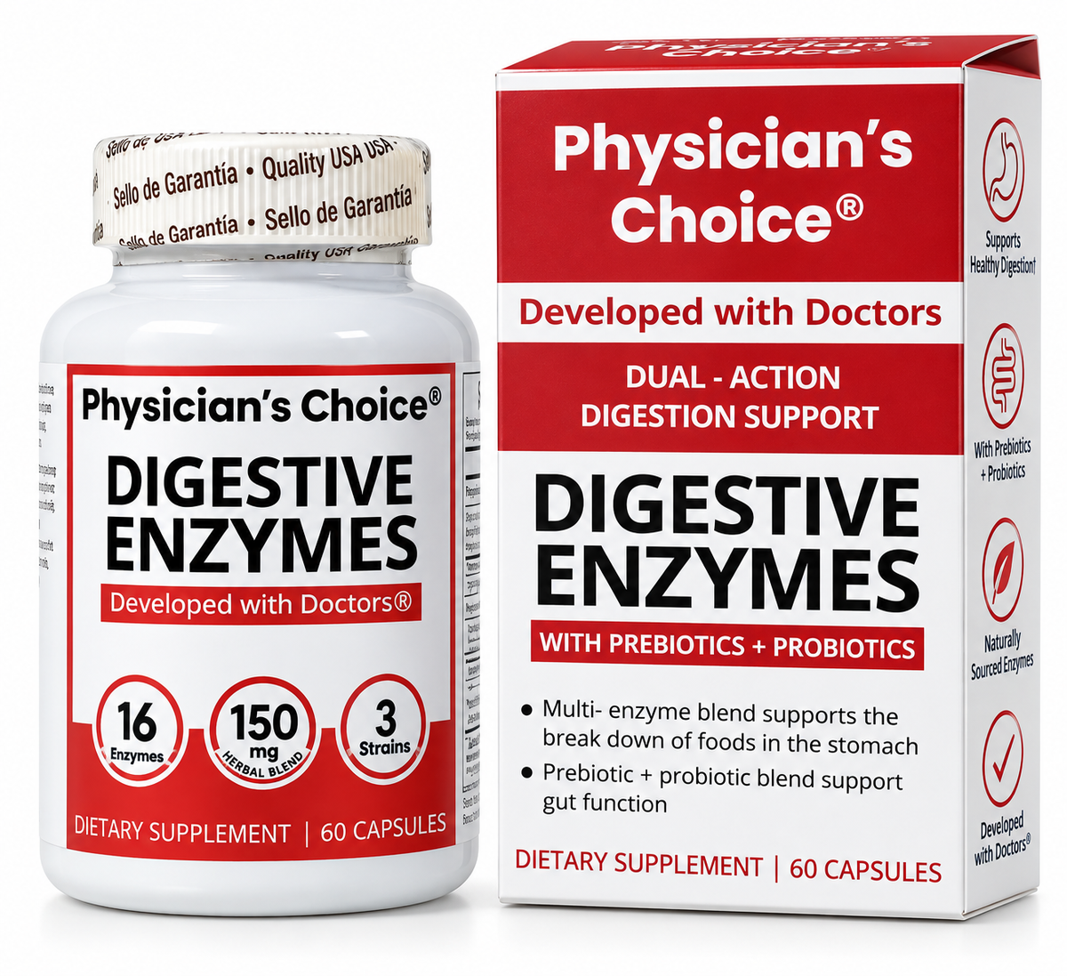 Encimas Digestivas prebióticos y probióticos